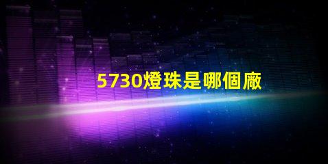 5730燈珠是哪個廠 5730燈珠參數